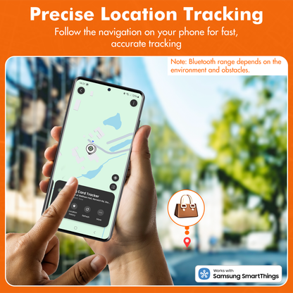 Samsung SmartThings luggage tracker card easyTag slim Bluetooth wallet finder