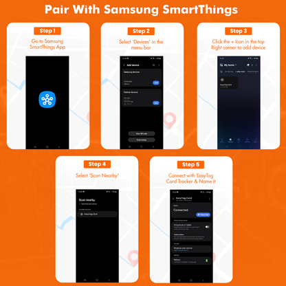 SmartThings Find slim tracker card easyTag Samsung luggage and valuables finder