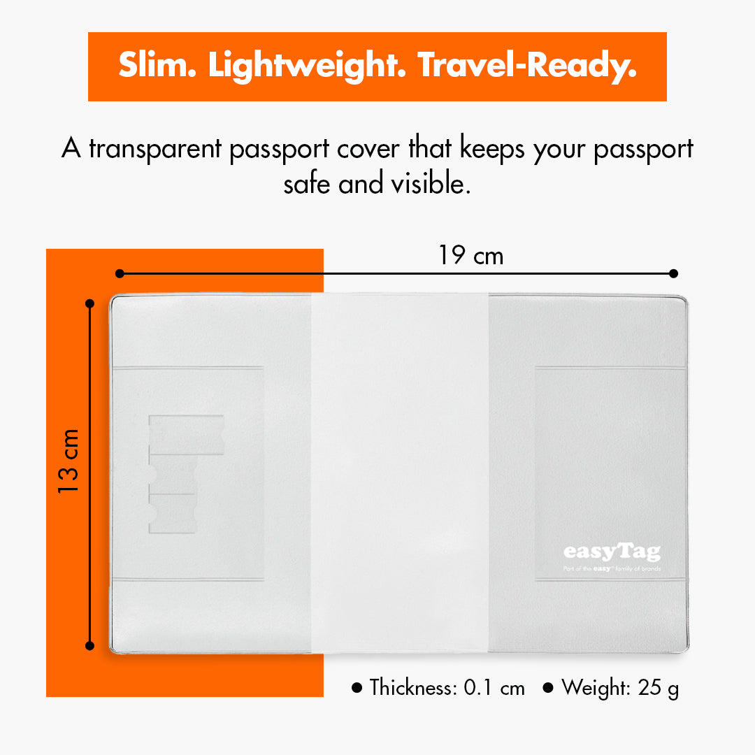 easy Tag transparent passport cover graphic