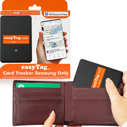 Samsung compatible easyTag card tracker with SmartThings Find for wallets and bags